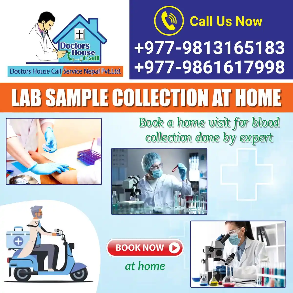 Laboratory Sample Collection In Home Kathmandu, Nepal - Doctors House Call Service